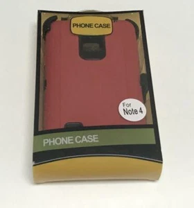 For Samsung Galaxy Note 4 Shockproof Case Cover With Belt Clip Holster RED - Picture 1 of 3