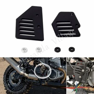 Black Foot Peg Heel Guard Protectors For Harley Pan America RA1250 /S 2021-up - Picture 1 of 8