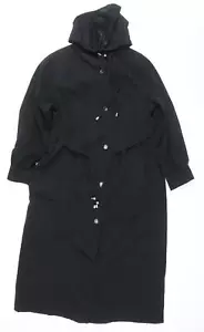 Silkana Nuage Women's Black Long Hooded Coat Size 10 - Picture 1 of 12