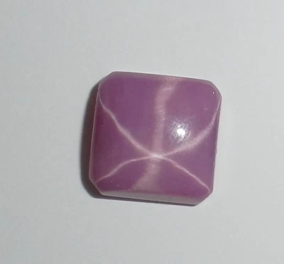 Opaque Star Ruby Square 11x11 mm Cabochon 6 Rayed Lab-created Stone 1 pc Lot - Image 1 of 4