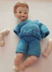 Baby Boy Doll - Hand Painted China Handmade used - Picture 1 of 6