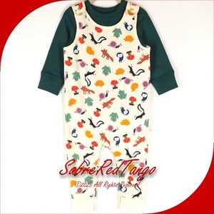 NEU MIT ETIKETT HANNA ANDERSSON BAUMWOLLE BABY OVERALL T-SHIRT SET WOODLAND FRIENDS DRUCK 85 2T 2 - Bild 1 von 4