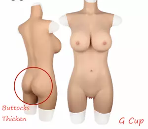 Body completo in silicone transgender coppa G travestito pantaloni fischi mutandine - Foto 1 di 12