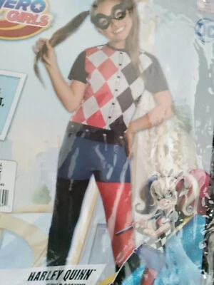 Disfraz para niños Harley Quinn DC S 4/6 NUEVO EN PAQUETE Halloween payaso mono máscara de vestir Foto 1 de 4
