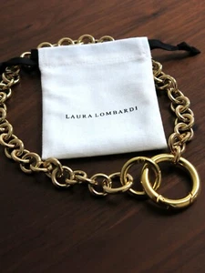 LAURA LOMBARDI Chain Necklace Fede 14k Gold Plate NYC - Picture 1 of 4
