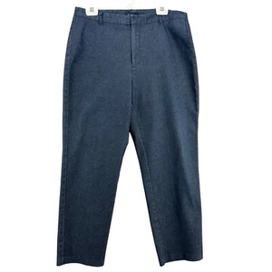 Dockers Petite Stretch Trouser Pants Straight Leg Blue Denim Look Size 14P - Picture 1 of 6