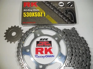 2004-2007 HONDA CBR1000RR RK 530 XSOZ1 X-Ring Silver OEM Chain and Sprockets Kit - Bild 1 von 5