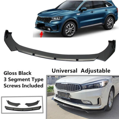 Add-on Universal Fit For Kia Sorento 2021 2022 Front Bumper Lip Spoiler Splitter - Изображение 1 из 4