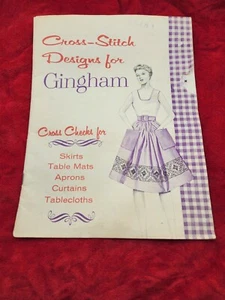 Crossstitch Patterns Booklet, Vintage. Designs For Gingham Fabric - Picture 1 of 3
