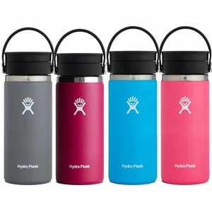 Hydro Flask 16 OZ Wide Mouth Flex Trinkflaschen Thermosflasche Isolierte Flasche - Bild 1 von 5