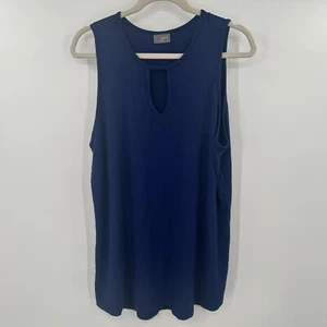 Jofit blaues sportliches ärmelloses Tanktop mit Schlüsselloch Größe XXL - Bild 1 von 3