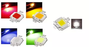Chip LED 10W Leuchtturm Hohe Helligkeit Weiß Rot Grün Gelb Blau Strahler SMD Cs - Bild 1 von 1