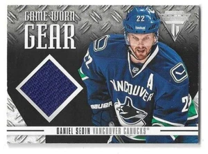 2012-13 TITANIUM DANIEL SEDIN GAME WORN GEAR GAME WORN MATERIALS #GG-DS CANUCKS - Picture 1 of 2