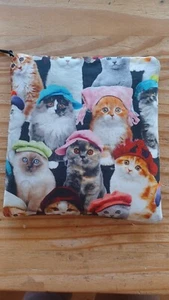 Tasche, Etui, Hülle für eBook-Reader Kindle Oasis - Katzen mit Mütze - Bild 1 von 2