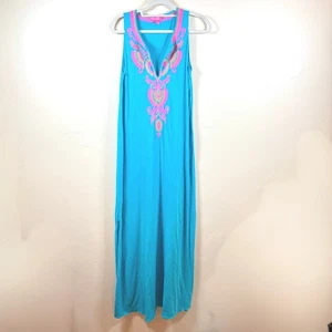 Lilly Pulitzer Nolia Cover-Up Maxi Dress Turquoise Oasis Women Small NWOT "READ" - Picture 1 of 9