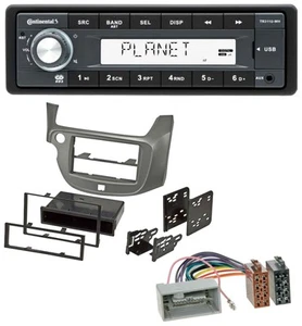 Continental USB MP3 AUX 1DIN Autoradio für Honda Jazz (ab 2009) - silber - Bild 1 von 9