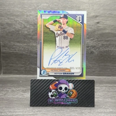 2024 Bowman Chrome -  Autographs Peyton Graham  Auto#CPA-PGR Refractor /499 - Image 1 of 2