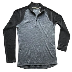 Smartwool Sweater Mens Medium Gray & Black Lightweight Pullover Merino Wool MINT - Picture 1 of 10