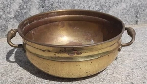 Messingtopf/Schale, Vintage, Retro, Used, Edle Griffe - Bild 1 von 2