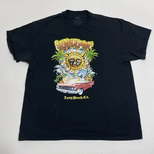 Sublime Shirt Mens XL Black KLBC Long Beach Ca Waves Lowrider Palm Trees - Picture 1 of 9