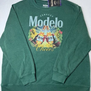Modelo Especial Herren 2XL Sweatshirt Holiday Edition Fleece Rundhals Grün Neu - Bild 1 von 9