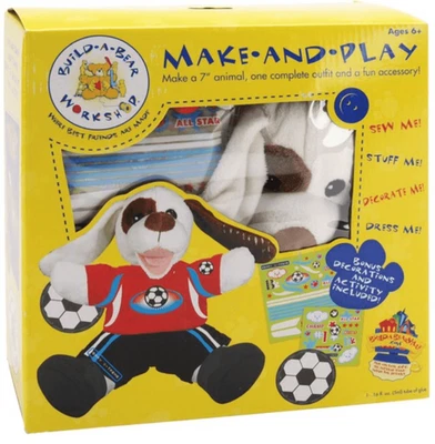 NEU Build A Bear verspielter Welpensport Fußball Make and Play Kit - Bild 1 von 4