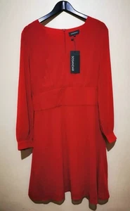 Sosandar Fit and flare dress Knee-length Red Sizes 18 - Picture 1 of 5