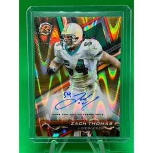 2023 Topps Composite Resurgence Auto Gold Wave 10/10 Zach Thomas Miami Dolphins - Bild 1 von 2