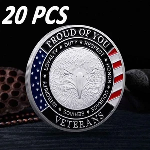 Appreciation Gifts Military Coins 20PCS Thank You for Your Service Coin - Picture 1 of 6
