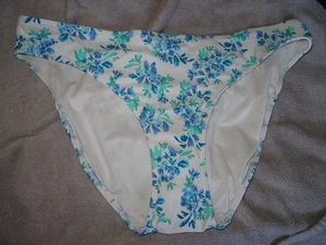 Dorothy Perkins Size 20 White/Blue Floral Swimming Sunbathing Bikini Bottoms - Picture 1 of 2