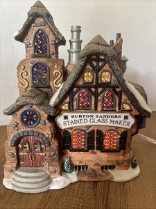 LEMAX BURTON SANDERS STAINED GLASS MAKER CADDINGTON CHRISTMAS VILLAGE 2001 - Bild 1 von 9