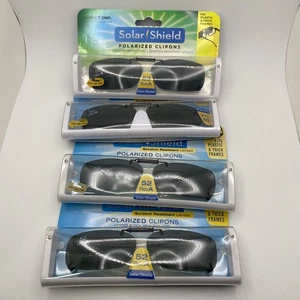 Gafas de sol polarizadas con clip con protector solar 52 Rec A lentes grises sin marco 4 pares - Imagen 1 de 2