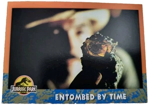 1993 Topps Jurassic Park #21 Trading Card Entombed By Time Amber Mosquito (H5 - Bild 1 von 2
