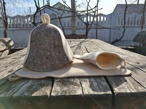 Sauna Set with Hat, Glove, and Mat sauna set sauna hat sauna glove sauna mat Han - Picture 1 of 11