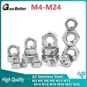 Fine Pitch Thread Hexagon Full Nuts M4 M5 M6 M8 M10 M12 M14 M16 M18 M20 M22 M24 - Afbeelding 1 van 10