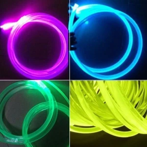 1.5mm/ 2mm/ 3mm/4mm Car LED Lighting Decor PMMA Side Glow Fiber Optic Cable 1M - Picture 1 of 26