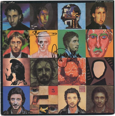 Pete Townshend & Roger Daltrey The Who Autographed Face Dances Album PSA Cover