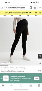 Maternity New Look Size 12 Over The Bump Black leggings - NEW