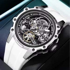 MEGIR Automatic Mechanical Watch for Men Skeleton Dial Luxury Watch For Men - Picture 1 of 8