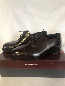 Florsheim Lexington Burgundy Leather Wingtip Oxford, Men's Size 8.5 3E (Wide)