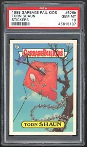 1988 Topps Garbage Pail Kids 13th Series #526b Torn Shaun PSA 10 GEM MINT - Picture 1 of 2