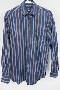 Paul & Shark Yachting Button Up Shirt Men's Size M Long Sleeve Striped Cotton - Picture 1 of 4