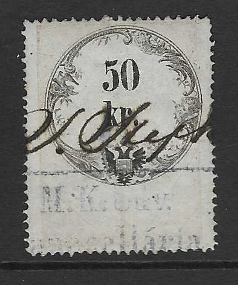 Austria 1860s 50kr Revenue Used Pink - S32435 - Image 1 of 1