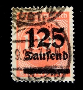 Weimar Republic German Empire 1923 Overprinted Stamp 125/1000 /Used/ One Stamp - Picture 1 of 1