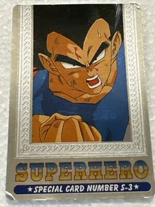 DRAGON BALL Z - Japanese Special Card #S-3 - VEGETA - Foil SUPERHERO - Adali - Picture 1 of 6