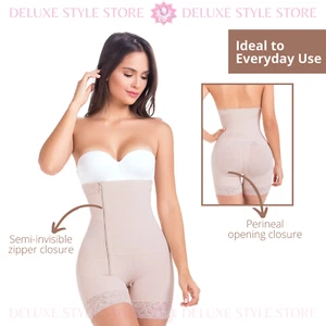 FAJAS COLOMBIANAS LEVANTA COLA REDUCTORAS TALLE ALTO SHORTS MARIA E 9143 - Imagen 1 de 9