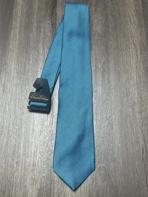 Corbata Brooks Brothers azul texturizada 100 % seda para hombre 58" Foto 1 de 4