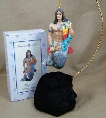 2023 DECEMBER DIAMONDS NATIVE SON 55-55413 COLLECTIBLE ORNAMENT 7" TALL MERMAN - Image 1 of 4