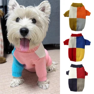 Dog Sweater Warm Winter Knitted Clothes Apparel Puppy Cat Coat Small Large Pet ↕ - Picture 1 of 21