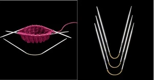 Addi CraSy Trio SHORT 3er Set biegsamer Socken-Stricknadeln Strumpfstricknadeln  - Bild 1 von 14